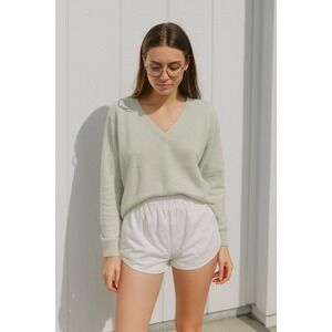 Ryan Roche Shorts Womens Small White Elastic Waist Resort Comfortable Loungewear